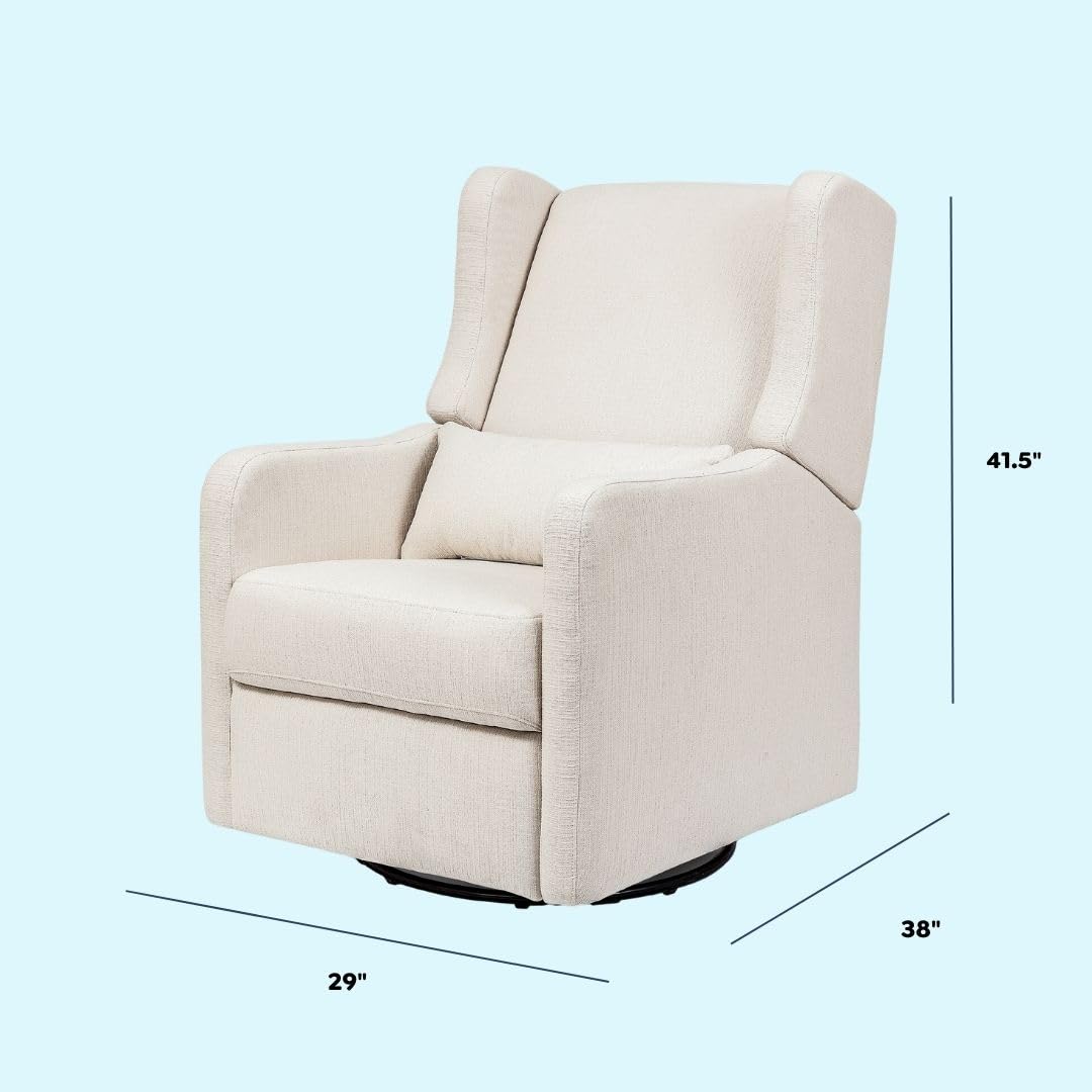 Carter’s Arlo Glider Recliner Nursery Chair - Water & Stain Resistant Glider Rocking Chair for Nursery - GREENGUARD Gold, FSC & Certi-PUR US Certified - Cozy Cream Swivel Rocker Recliner Chair - Image 3