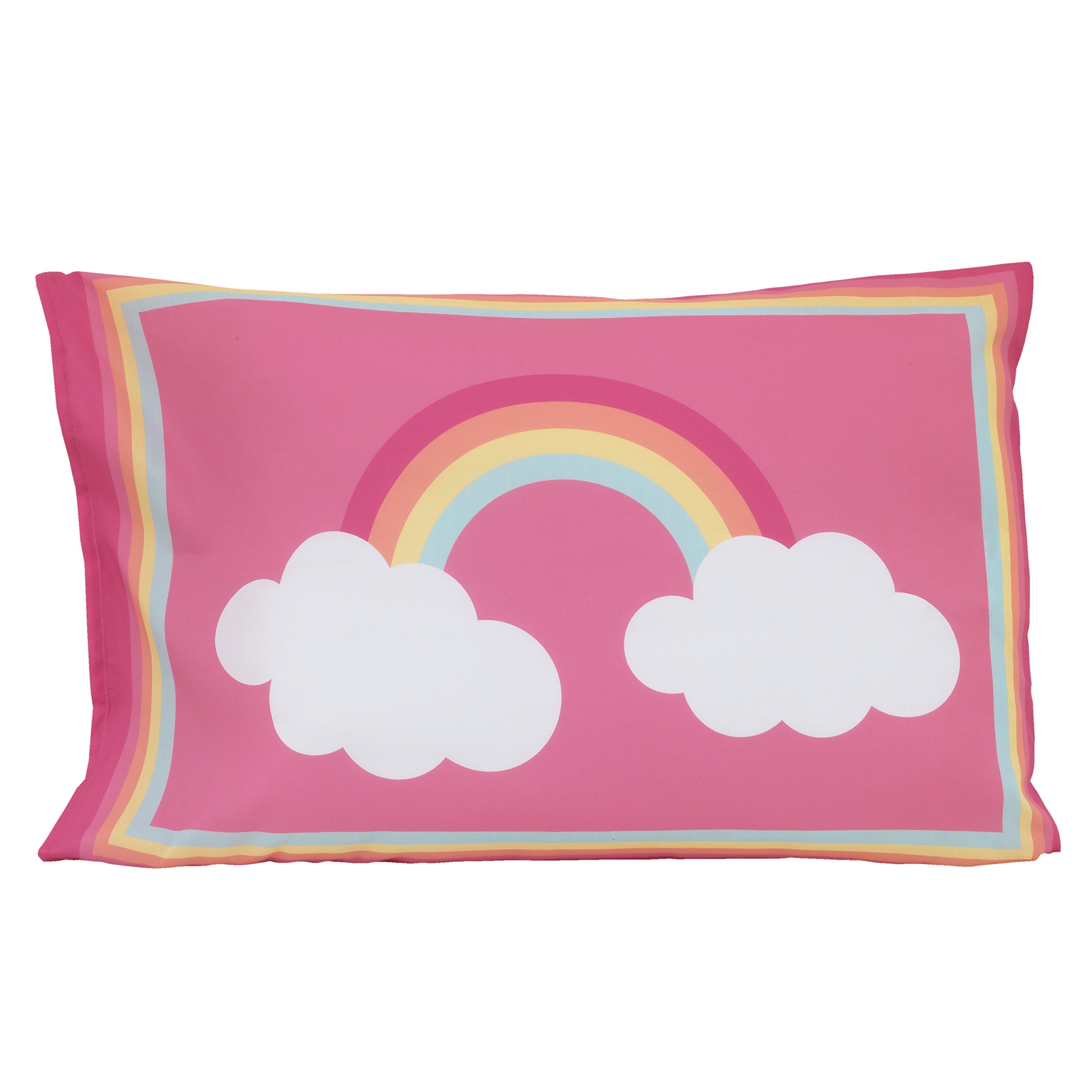 CARTERS Rainbow Unicorn 4 Piece Toddler Bedding Set, Pink, Aqua, White - Image 6