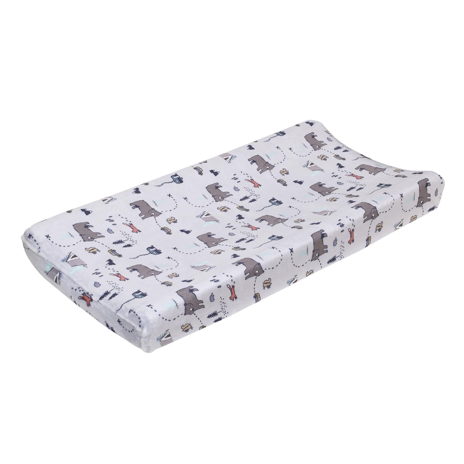 NoJo Carter's Woodland Friends Multi Colored Super Soft Changing Pad Cover Fits Standard 32” x 16” Contoured Pads Nursery Essential - Image 6